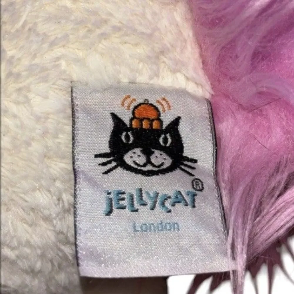 Jellycat Ursula White Baby Unicorn Plush Pink Mane Soft Stuffed Animal Toy Gift